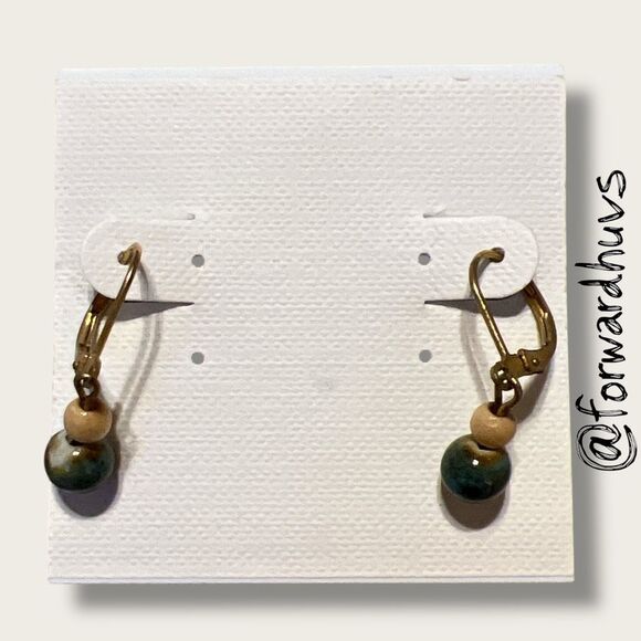 Bundle Sale 3 for $15 | Hand Crafted Mixed Media Bead Earrings on Latch-back Hoo - Picture 3 of 6